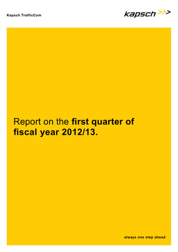 Vorschaubild Kapsch TrafficCom Quartalsbericht 2012-q1