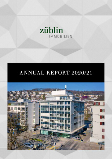 Miniature Züblin Immobilien Rapport annuel 2020-2021