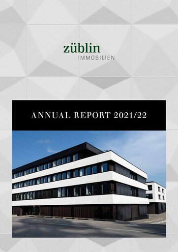 Miniature Züblin Immobilien Rapport annuel 2021-2022