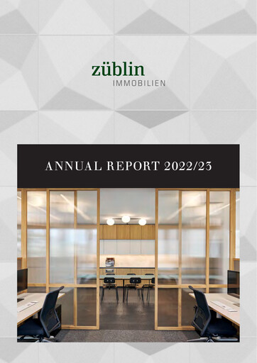 Miniature Züblin Immobilien Rapport annuel 2022-2023