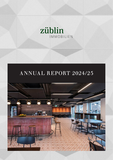 Miniature Züblin Immobilien Rapport annuel 2024-2025