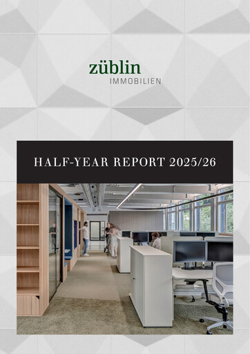 Miniature Züblin Immobilien Rapport semestriel 2025-2026-h1