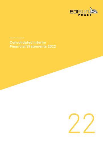 Miniature Edisun Power Europe Rapport semestriel 2022-h1