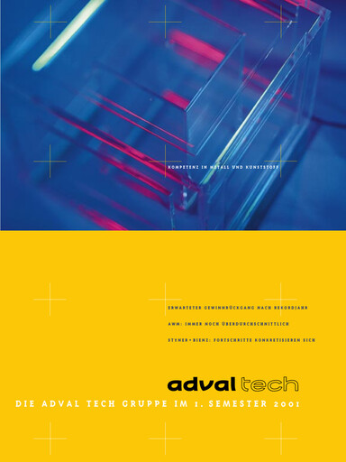 Miniature Adval Tech Rapport semestriel 2001-h1