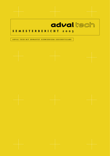 Miniature Adval Tech Rapport semestriel 2005-h1