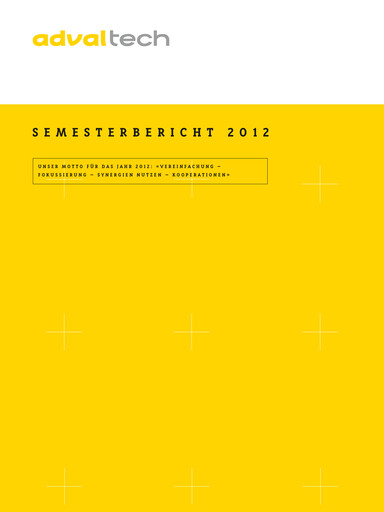 Miniature Adval Tech Rapport semestriel 2012-h1