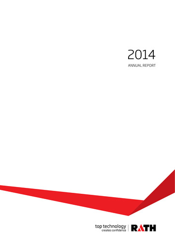 Thumbnail RATH Aktiengesellschaft Annual Report 2014