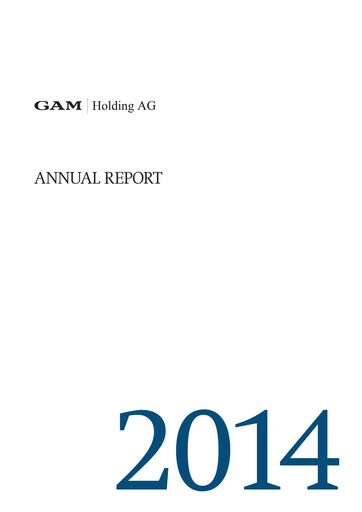 Thumbnail GAM Holding AG Annual Report 2014