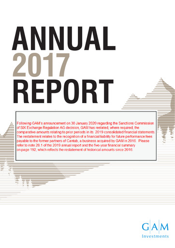 Thumbnail GAM Holding AG Annual Report 2017