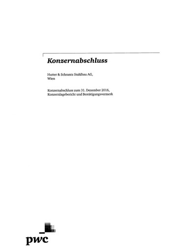 Thumbnail Hutter & Schrantz Stahlbau AG Financial Statement 2016