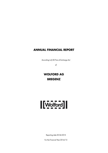Thumbnail Wolford Financial Statement 2014-2015