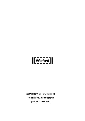 Thumbnail Wolford Sustainability Report 2018-2019