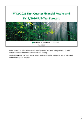 Thumbnail Sumitomo Forestry Quarterly Report 2026-q1