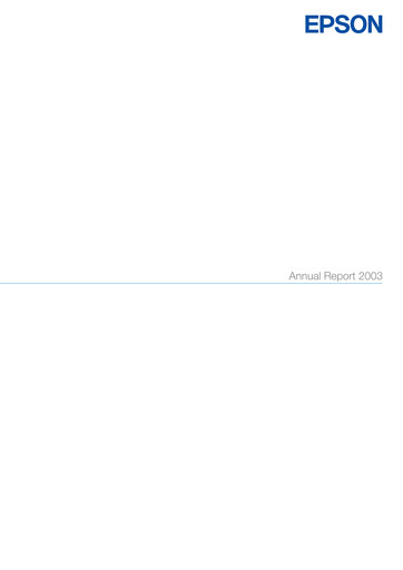 Thumbnail Seiko Epson Corporation Annual Report 2003