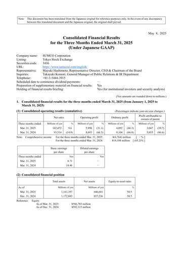 Thumbnail Sumco Corporation Quarterly Report 2025-q1