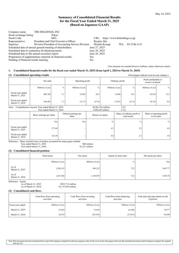 Thumbnail TBS Holdings Financial Statement fy2025