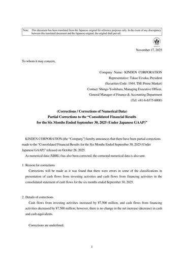 Thumbnail Kinden Corporation Half-year Report 2025-h1