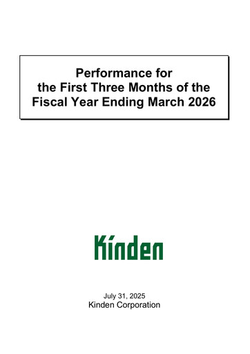 Thumbnail Kinden Corporation Quarterly Report 2025-q1