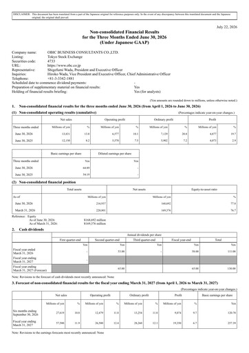 Thumbnail OBIC Business Consultants Quarterly Report 2026-q1