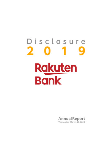 Thumbnail Rakuten Bank Annual Report 2019