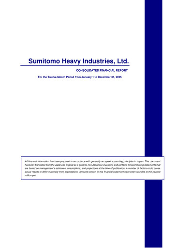 Thumbnail Sumitomo Heavy Industries Financial Report 2025