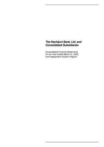 Thumbnail The Hachijuni Bank Financial Statement 2024-2025