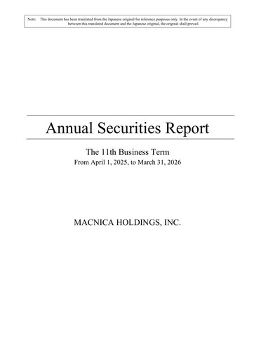 Thumbnail Macnica Holdings Annual Report 2025-2026