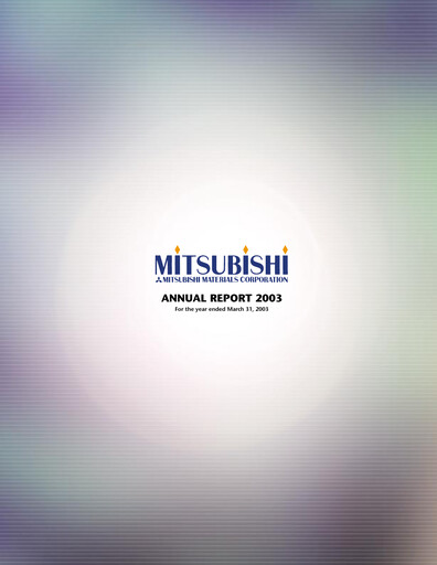 Thumbnail Mitsubishi Materials Annual Report 2003