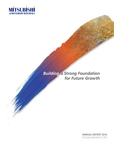 Thumbnail Mitsubishi Materials Annual Report 2010