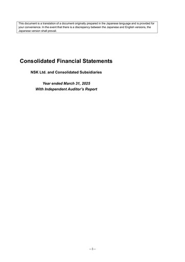 Vorschaubild NSK Ltd. Finanzmitteilung 2024-2025