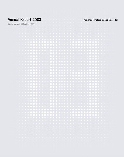 Thumbnail Nippon Electric Glass Annual Report 2003
