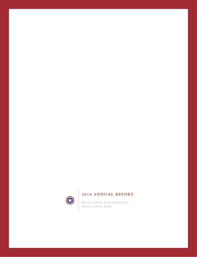 Miniature Texas Capital Bancshares Rapport annuel 2014