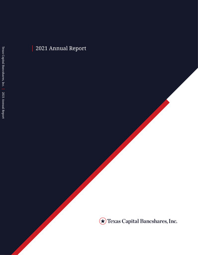 Miniature Texas Capital Bancshares Rapport annuel 2021