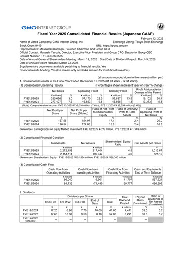 Thumbnail GMO internet group Financial Report 2025
