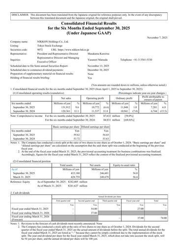 Thumbnail NIKKON Holdings Half-year Report 2025