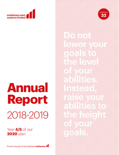 Thumbnail Samvardhana Motherson Annual Report 2018-2019