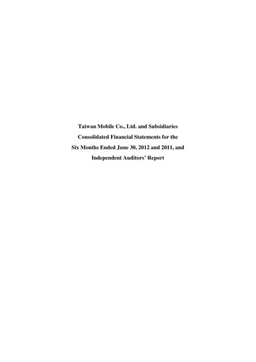 Thumbnail Taiwan Mobile
 Half-year Report 2012-h1