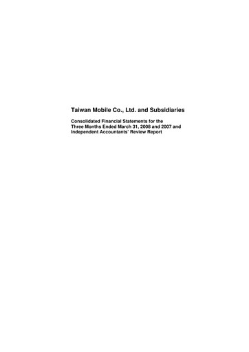 Thumbnail Taiwan Mobile
 Quarterly Report 2008-q1