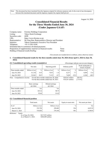 Thumbnail Ferrotec Holdings Corporation Quarterly Report 2025-q1