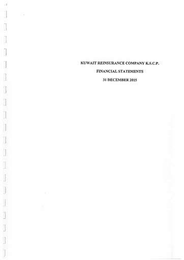 Thumbnail Kuwait Reinsurance Company Financial Statement 2015