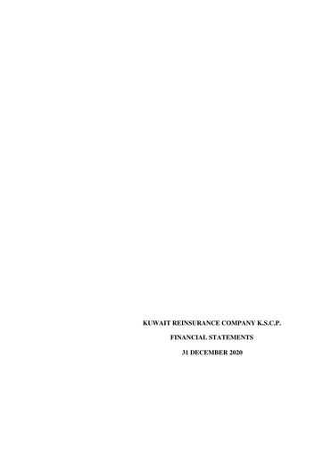 Thumbnail Kuwait Reinsurance Company Financial Statement 2020