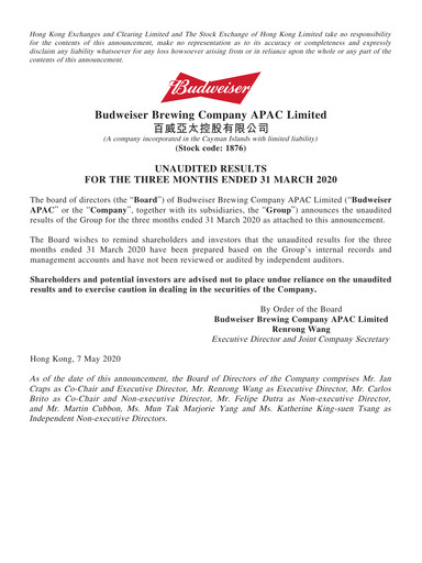 Thumbnail Budweiser APAC Quarterly Report 2020-q1