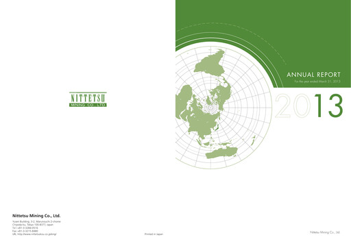 Thumbnail Nittetsu Mining Annual Report 2013