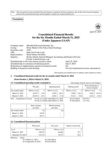 Thumbnail Mitsubishi Research Institute Half-year Report 2025-h1