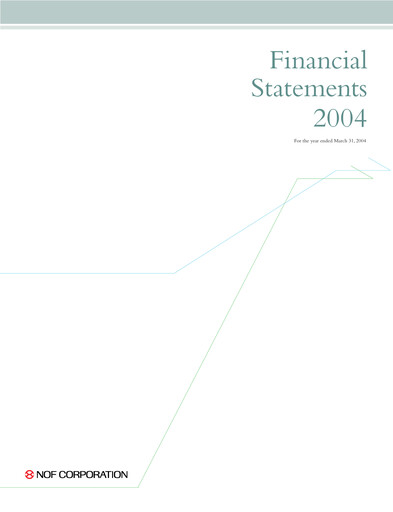 Thumbnail NOF Corporation Financial Statement fy2004