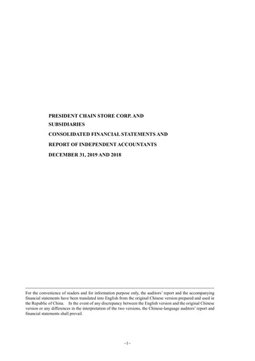 Thumbnail President Chain Store (PSCS) Financial Statement 2019