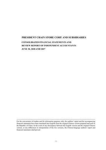 Thumbnail President Chain Store (PSCS) Quarterly Report 2018-q2