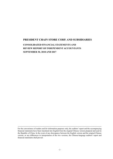 Thumbnail President Chain Store (PSCS) Quarterly Report 2018-q3