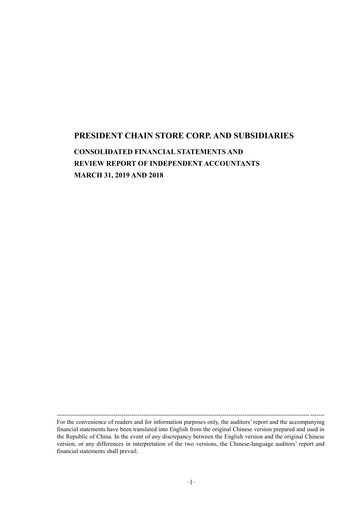 Thumbnail President Chain Store (PSCS) Quarterly Report 2019-q1