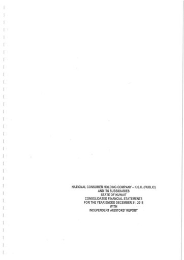 Vorschaubild National Consumer Holding Company Finanzmitteilung 2018